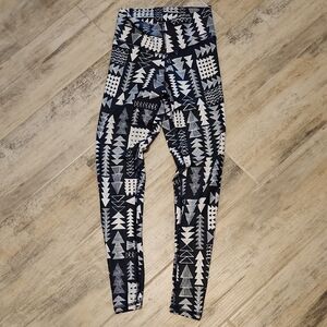 Blackstrap Geometric Black and White Women's Leggings